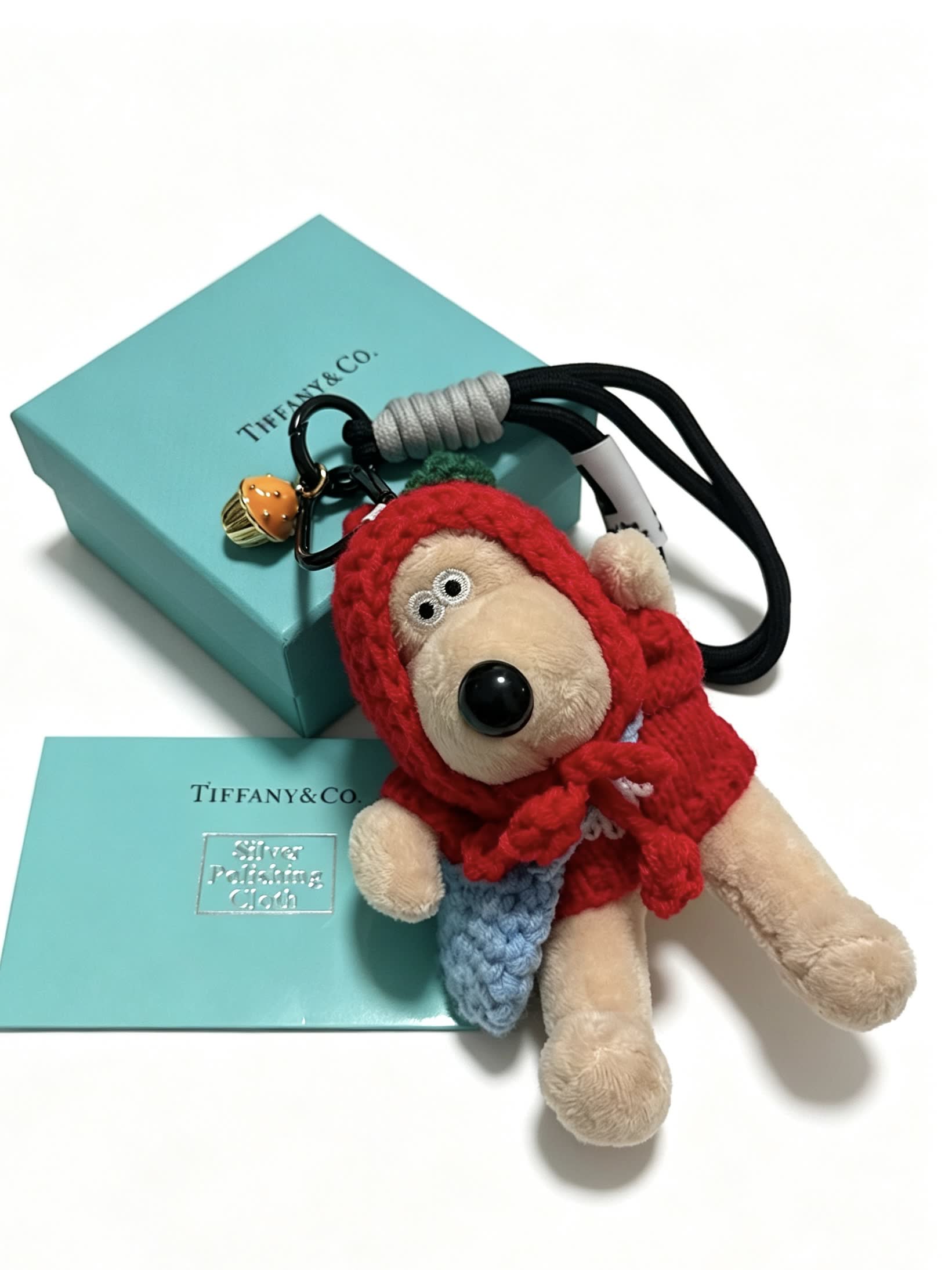 Tiffany & Co. Keychain - Stuffed Animal with Red Sweater